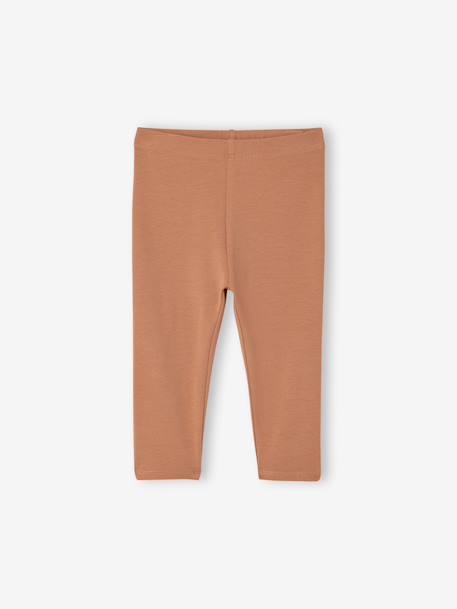 Baby Girls' Pack of 2 Long Leggings Blue+pecan nut 