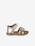Leather touch-fastening sandals for babies gold 