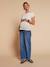 Maternity wide leg jeans double stone 