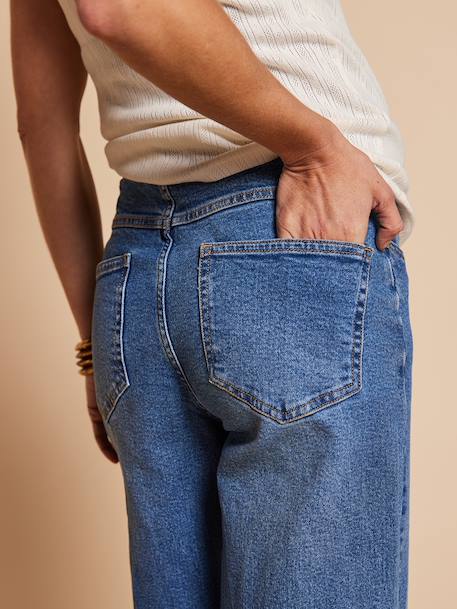 Maternity wide leg jeans double stone 