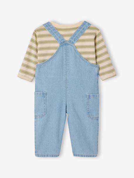 Boys' dungaree set sage green 
