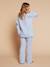 Pyjamas for Maternity in Cotton Gauze, ENVIE DE FRAISE ecru+striped blue 