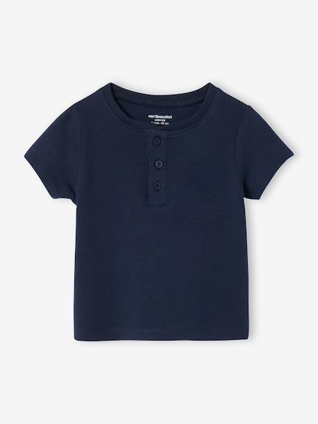 Customisable short-sleeved polo shirt navy blue 