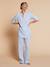 Pyjamas for Maternity in Cotton Gauze, ENVIE DE FRAISE ecru+striped blue 