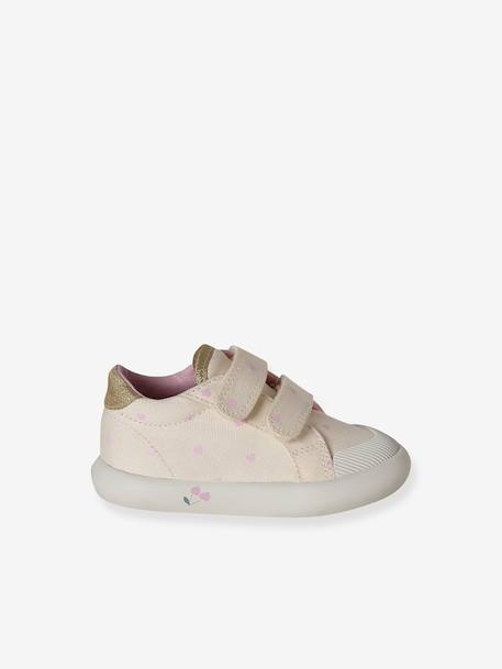 Touch-Fastening Trainers in Canvas for Baby Girls crystal blue+GREEN LIGHT ALL OVER PRINTED+printed pink+printed violet+set pink+White 