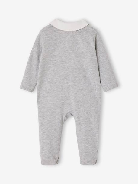 Sleepsuit in organic cotton marl grey 