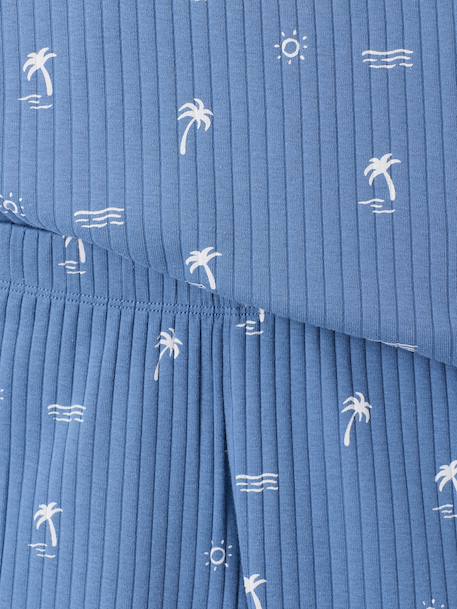 Pack of 2 boys' short pyjamas denim blue 