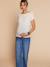 Maternity wide leg jeans double stone 