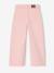 Girl's wide-leg trousers with heart pockets pale yellow+rosy 