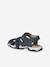 Boys' leather buckle sandals set blue 