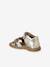 Leather touch-fastening sandals for babies gold 