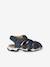 Boys' leather buckle sandals set blue 