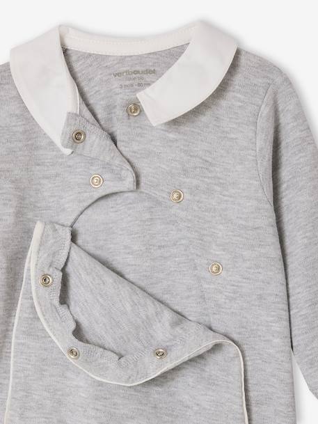 Sleepsuit in organic cotton marl grey 