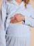 Pyjamas for Maternity in Cotton Gauze, ENVIE DE FRAISE ecru+striped blue 