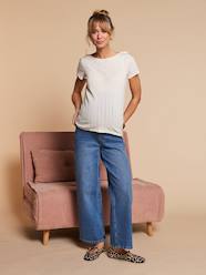 Maternity-Maternity wide leg jeans 