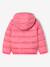 Lightweight hooded puffer jacket for girls grey green+navy blue+old rose+rose 