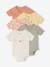 Pack of 5 floral short-sleeved bodysuits rose 