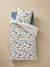 Duvet Cover & Pillowcase Set with Recycled Cotton, BASKETBALL ecru 