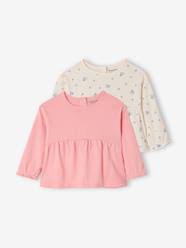 Baby-T-shirts & Roll Neck T-Shirts-T-Shirts-Pack of 2 long-sleeved baby t-shirts 