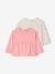Pack of 2 long-sleeved baby t-shirts rose 