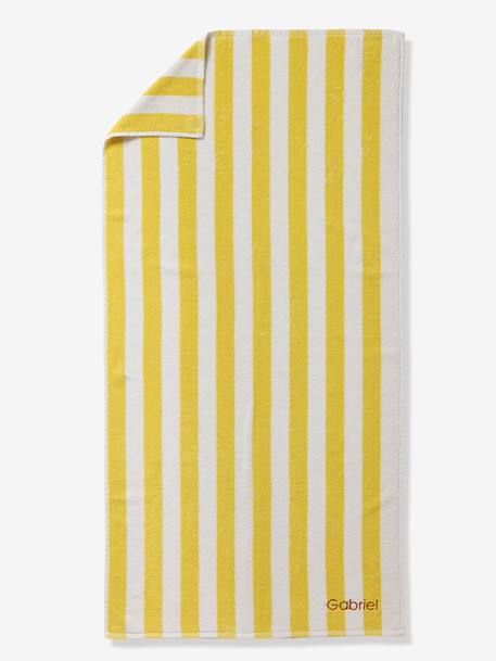 Striped Bath Towel with Recycled Cotton, Transat striped blue+striped pink+striped yellow 