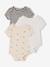 Pack of 3 short-sleeved dog print bodysuits for babies anthracite 