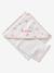Bath Cape & Wash Mitt with Bows printed white 