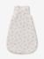 Customisable summer baby sleeping bag with central opening in cotton muslin, NOEUDS printed white 