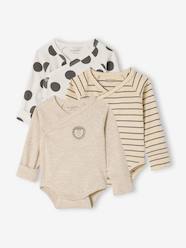 -Pack of 3 long-sleeved newborn bodysuits 