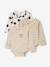 Pack of 3 long-sleeved newborn bodysuits ecru 