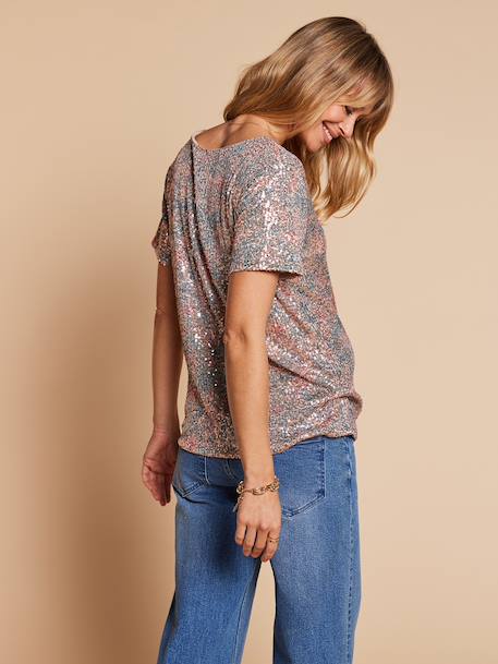 Sequin nursing clothes t-shirt multicoloured 