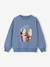 Round-neck sweatshirt with surf print chambray blue+ecru 