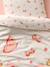 Duvet Cover & Pillowcase Set with Recycled Cotton, FLIGHT printed pink 