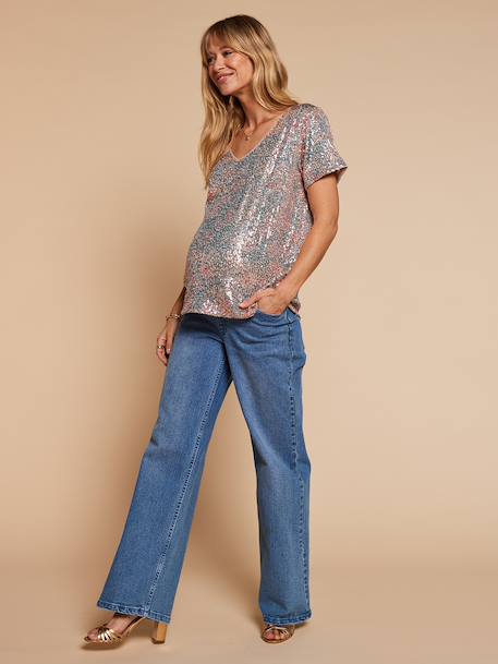 Sequin nursing clothes t-shirt multicoloured 