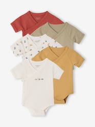 Baby-Pack of 5 newborn bodysuit tractor organic cotton 