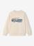 Round-neck sweatshirt with surf print chambray blue+ecru 