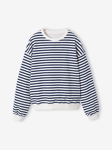 Oversized sweatshirt brown+navy blue+vanilla 