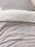 Duvet cover and pillowcase set in RETRO FLOWERS cotton gauze, with recycled cotton printed pink 
