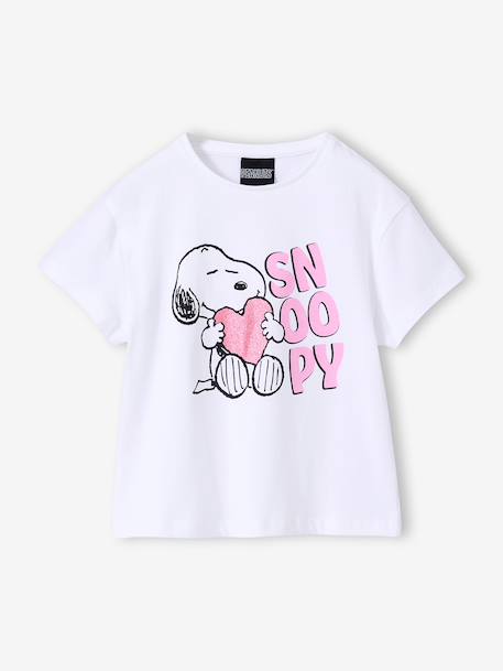 Girls' short-sleeved SNOOPY t-shirt white 