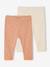 Pack of 2 Basics baby leggings rose+sage green 