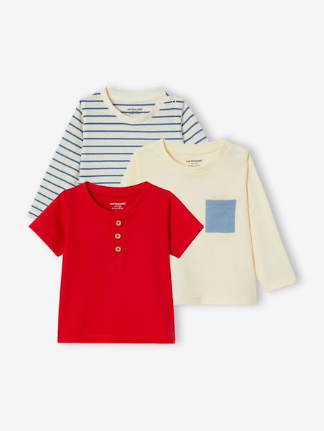 Pack of 3 baby t-shirts red 