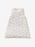 Customisable summer baby sleeping bag with central opening in cotton muslin, NOEUDS printed white 