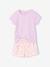 Pack of 2 girls' cotton pyjama shorts pale yellow 