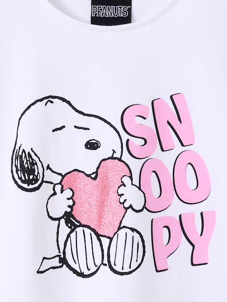 Girls' short-sleeved SNOOPY t-shirt white 
