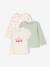 Pack of 3 long-sleeved t-shirts for girls - BASICS ecru+striped red 