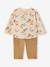 Set of T-shirt and trousers for baby boys printed beige 