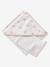 Bath Cape & Wash Mitt with Bows printed white 