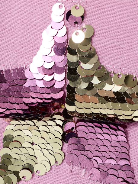 T-Shirt with Sequinned Motif, for Girls aqua green+ecru+lilac 