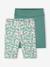 Pack of 2 Sports Cycling Shorts for Girls green+rose 