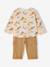 Set of T-shirt and trousers for baby boys printed beige 